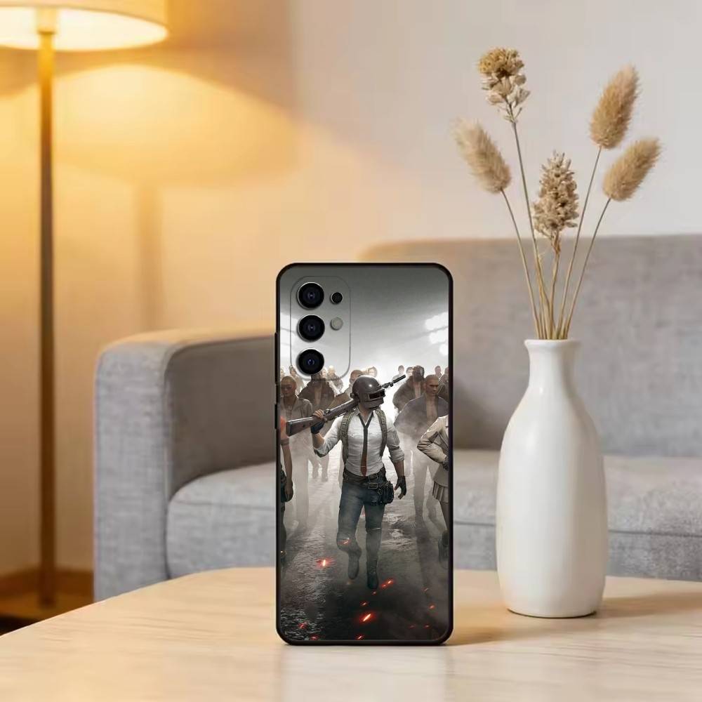 P-U-B-G Phone Case Black Silicone Soft For Samsung S25,S24,S21,S22,S23,S30,Ultra,S20,Plus,Fe,Lite
