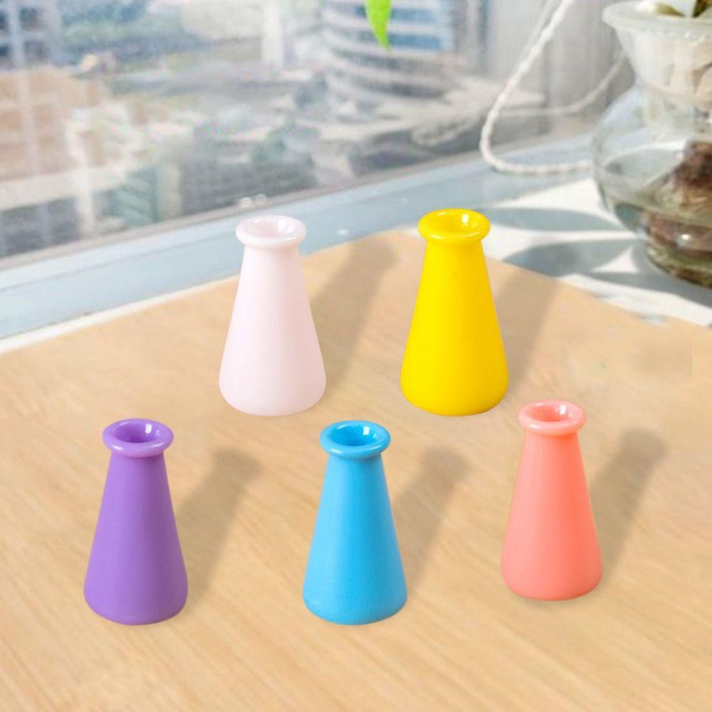 DIY Украшение Ваза Имитация Цвет Миниатюрные Фигурки Милая Маленькая Ваза