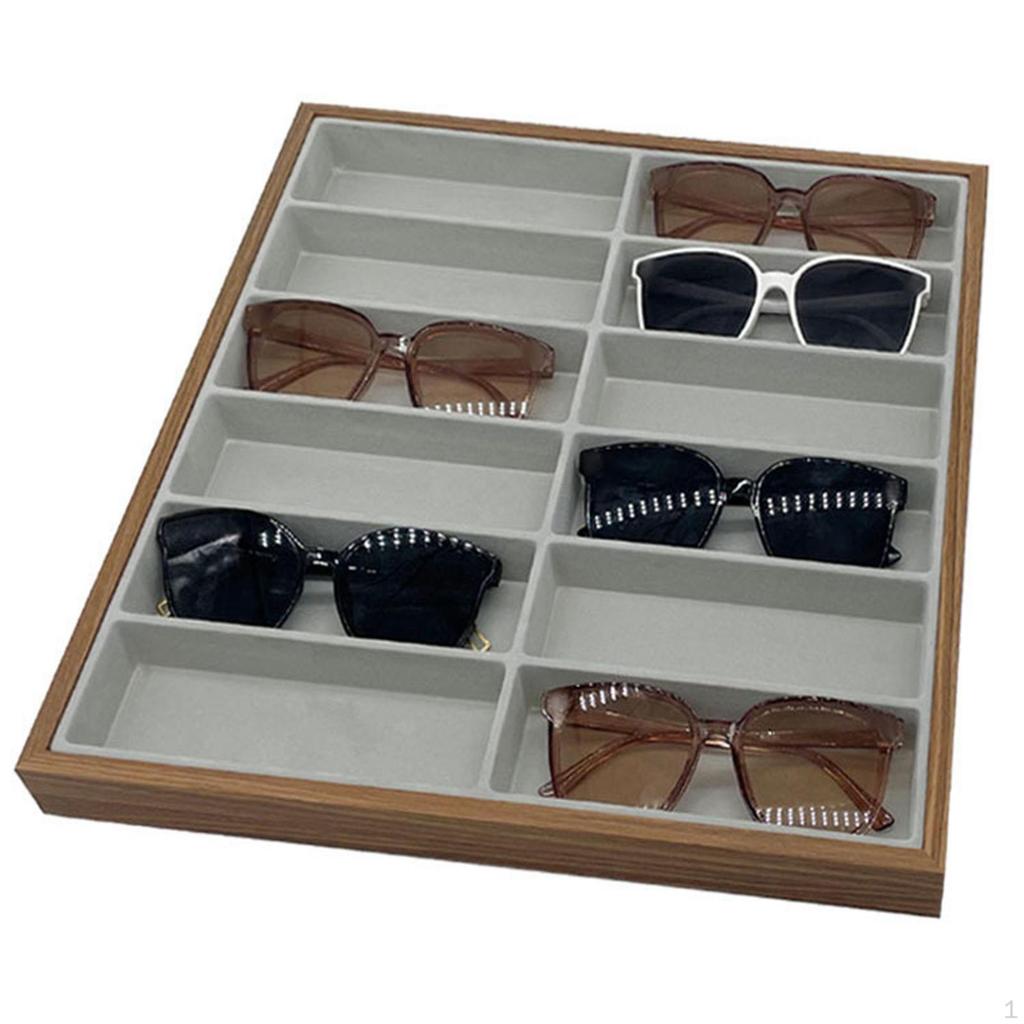 12 Slot Sunglasses Organizer Jewelry Decorative Eyewear Case Collection Eyeglasses