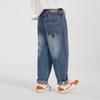 Duo Duo Jia Boys' Embroidered Washed Denim Jeans