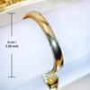 CMM Dubai Golden Retro Emerald Color Zirconia Hollow Large Wide Bangle Bracelet Womens Party Aristractic Hand Jewelry Accessories