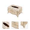 Silver Tissues Paper Holder Gold Towel Embossed Box Retro Decor Desktop Decoration Dispenser Travel