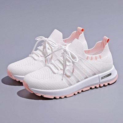 Весенняя женская обувь новая универсальная женская спортивная обувь летняя женская с круглым носком дышащая сетчатая повседневная обувь для бега