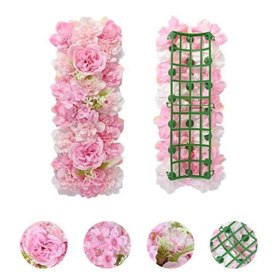 Искусственные цветы, комбинированные искусственные цветы в рядах, реалистичные искусственные шелковые цветы с задней рамкой для самостоятельного изготовления свадебной арки, декора для вечеринки