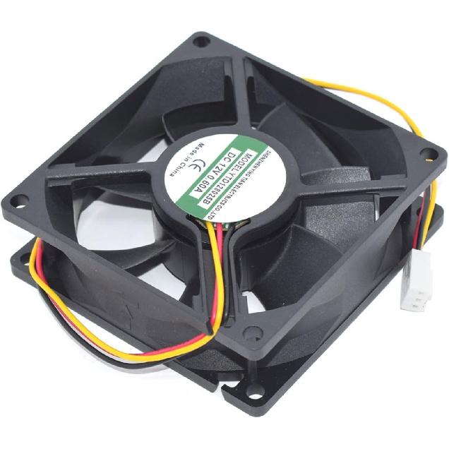 YTD128025B Квадратный охлаждающий вентилятор 8 см DC12V 0.60A 3-проводной Кулер Квадратный вентилятор 8 см YTD128025B DC 12V 0.60A 3-контактный Охлаждающий вентилятор