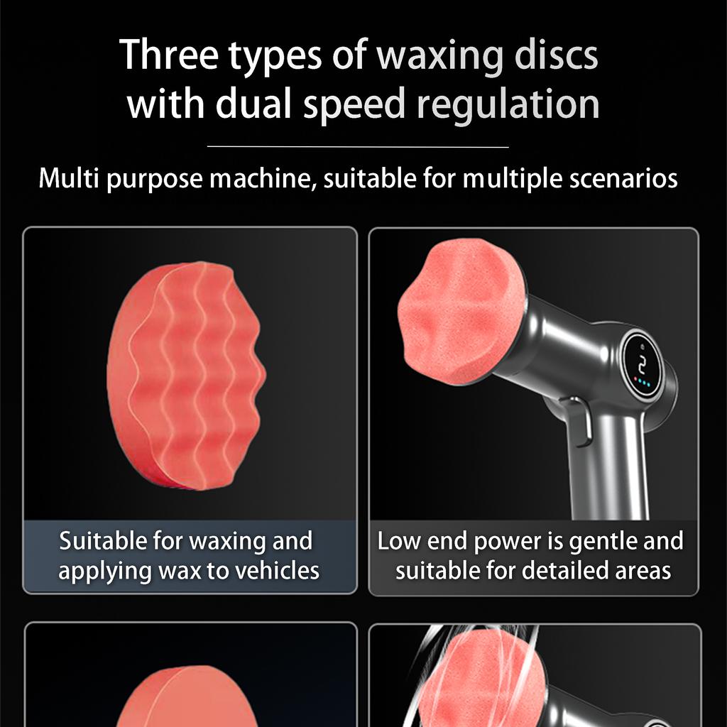Машина для воскования и полировки автомобильной краски, Аккумуляторная полировальная машина для автомобиля 2 скорости 20000 об/мин Машина для полировки, герметизации и нанесения глазури для автомобиля