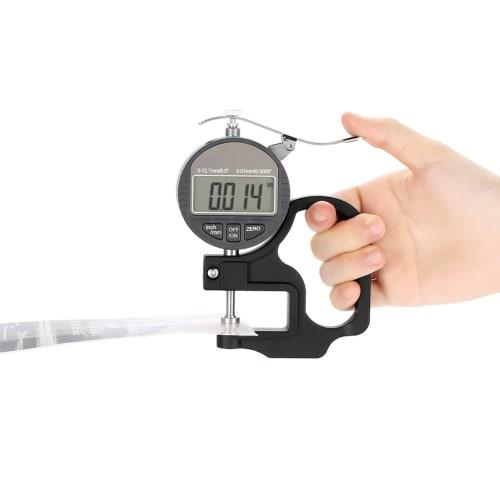 Asixx Digital Paper Thickness Gauge, 0.01mm Accuracy, 0-12.7mm Measurement Range, High Precision for Leather, Fabric, and Paper Thickness Measurements