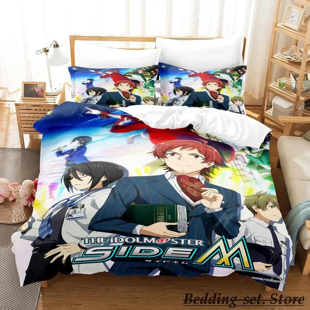 THE iDOLM@STER SideM Комплект постельного белья Односпальный Полуторный Двуспальный Евро Маки Размер Постельное белье для взрослых и детей Комплекты с пододеяльником Аниме Постельные принадлежности