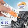 Измеритель глубины протектора шин с четкой шкалой, компактный дизайн, портативный, удобный для переноски, измерительный инструмент для автомобильных шин