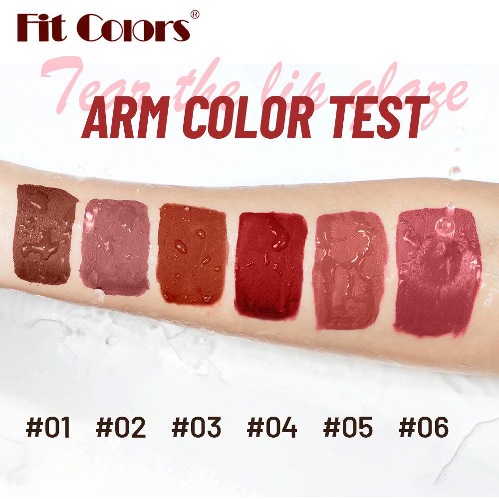 6pcs Bohemian Style Matte Liquid Lipstick Set Waterproof Long-Lasting Non-Stick Cup Velvet Lip Gloss Nude Red Lip Tint Makeup Kit for Women