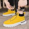 Мода 2025 Осень Нишевый Дизайн Мужская Мода Тренд Толстая Подошва Высокие Кеды Универсальные Удобные Нескользящие Повседневные Массивные Короткие Ботинки