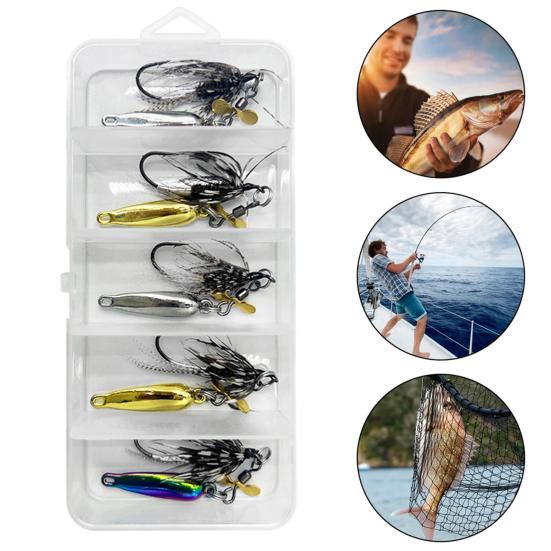 5 шт. 9.1CM/3.2G 9.3CM/4.5G 9.7CM/7G летающая рыболовная приманка с вращающимся лезвием для дальнего заброса вращающаяся блесна с блестками аксессуары для ловли окуня