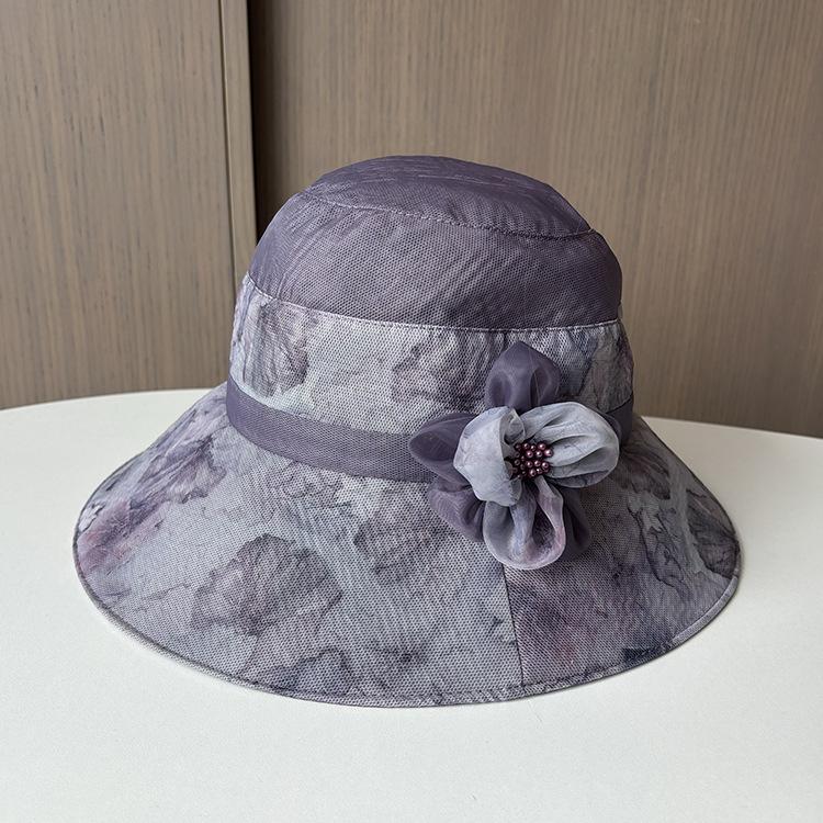 Eugen yarn sun hat elegant basin hat women's spring summer fashion thin mother sun hat in the elderly sun hat