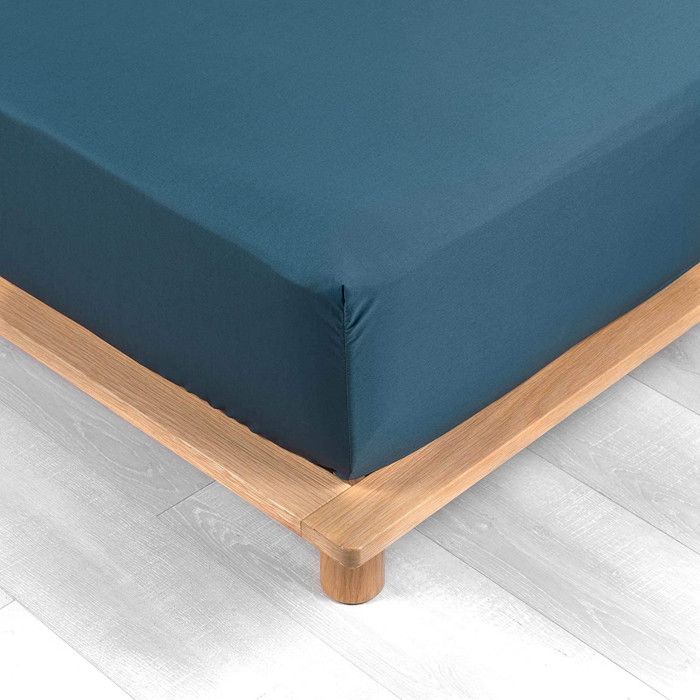 Draps Housse - PROMO LINGE - Percale - 200x180cm - bleu