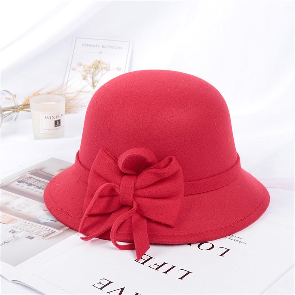 Female Autumn Winter Fashion Casual Hat Dome British Top Hat