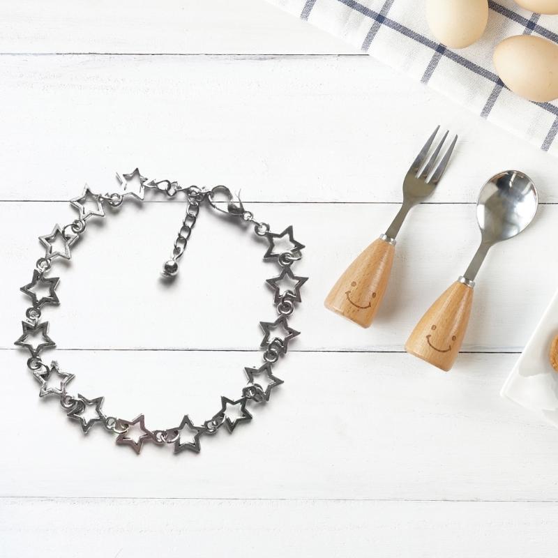 Винтажный блестящий браслет из сплава в виде пентаграммы для женщин, милый эстетичный браслет-шарм, модная бижутерия в стиле харадзюку