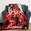 Customiz Name Personality Slayer band Blanket Soft &Warm Sofa Office Bed Travel Lunch Break Blanket, Gift Suitable All Seasons