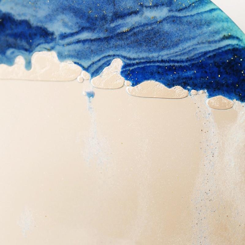 3D движущаяся картина из песка Песочные часы Белая рамка вращающееся круглое стекло Глубокий морской песчаный пейзаж Зыбучие пески Песочные часы для дома Декор Подарки