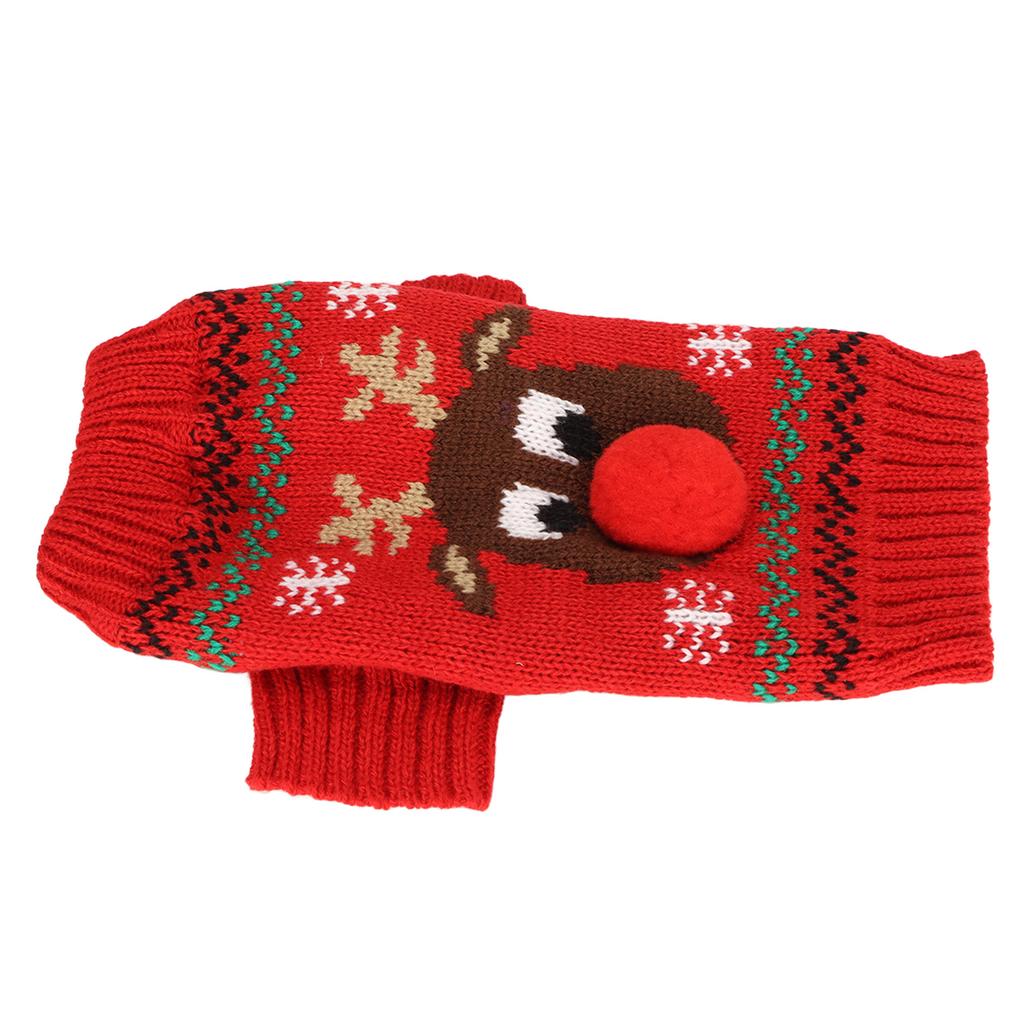 Dog Snow Sweaters Thickening New Year Christmas Dog Holiday Sweaters for Small Medium Dogs XXL Red