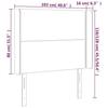 VidaXL Headboard with Ears Taupe 103x16x118-128 Cm Fabric3119434