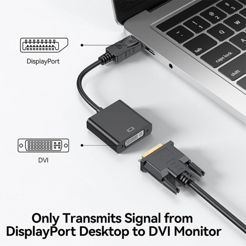 Male To DVI Female Adapter Compactly Design 1080P@60Hz Signal Stability For Office Home Theater Use