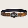 In-Stock Western Bull Head Buckle Leather Belt - Trendy Retro Punk Style for Men & Women