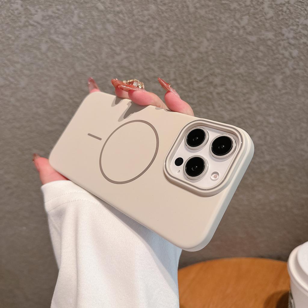 Подходит для чехла для мобильного телефона iPhone16 MagSafe с магнитной адсорбцией Apple 14promax Матовый чехол с полным покрытием и защитой