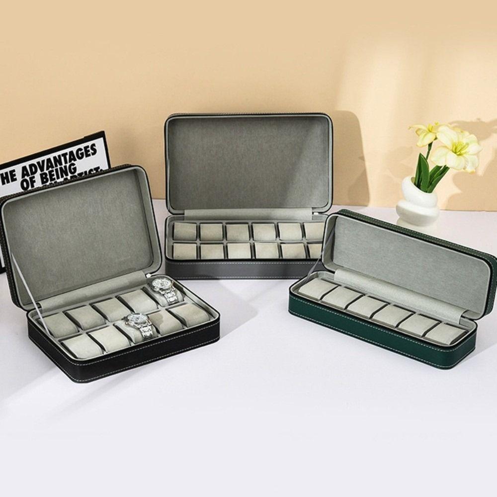 6/10/12 Grids Watch Display Box PU Watch Organizer Watch Storage Box Father's Day Gifts