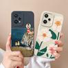 Чехол для OPPO Realme 9 Pro Plus 5G Горячая новинка Цветы Мультфильм Жидкий силикон Задняя крышка для Realme9 Pro Plus 5G Ударопрочный Funda