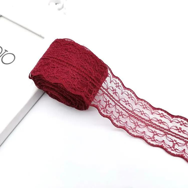 10 метров/рулон 4,5 см Красная Черная Синяя Вышивка Кружевная Лента DIY Одежда Швейная Ткань Свадьба Рождество Хэллоуин Подарок Украшение