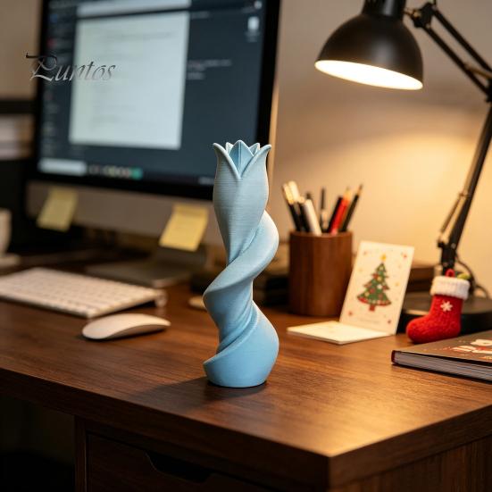 Креативная пластиковая ваза для цветов, 3D-печатная витая ваза, Современная абстрактная арт-скульптура, Подарок на новоселье в гостиную, Для книжной полки в новом доме, Минималистичная