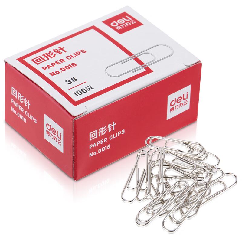Deli 0018 Nickel-Plated Anti-Rust Paperclips