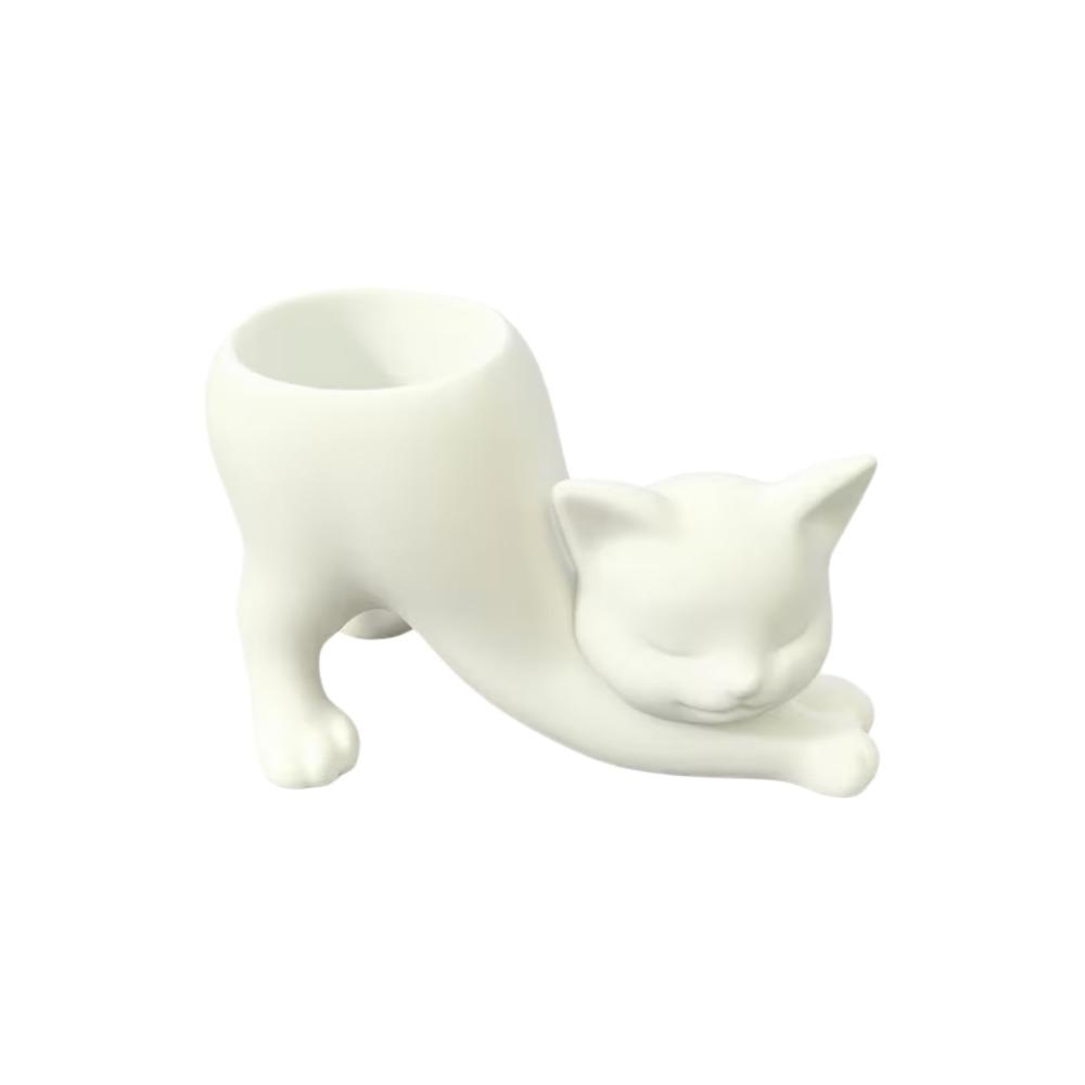 3D Printed Kitten Planter Irregular Shape Desktop Decoration Cute Cat Plant Pot Gardening Gift