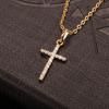 Summer Black Rhinestone Cross Jesus Pendant Choker Necklace for Women Punk Vintage Double Layers Chain Neck Boho Jewelry