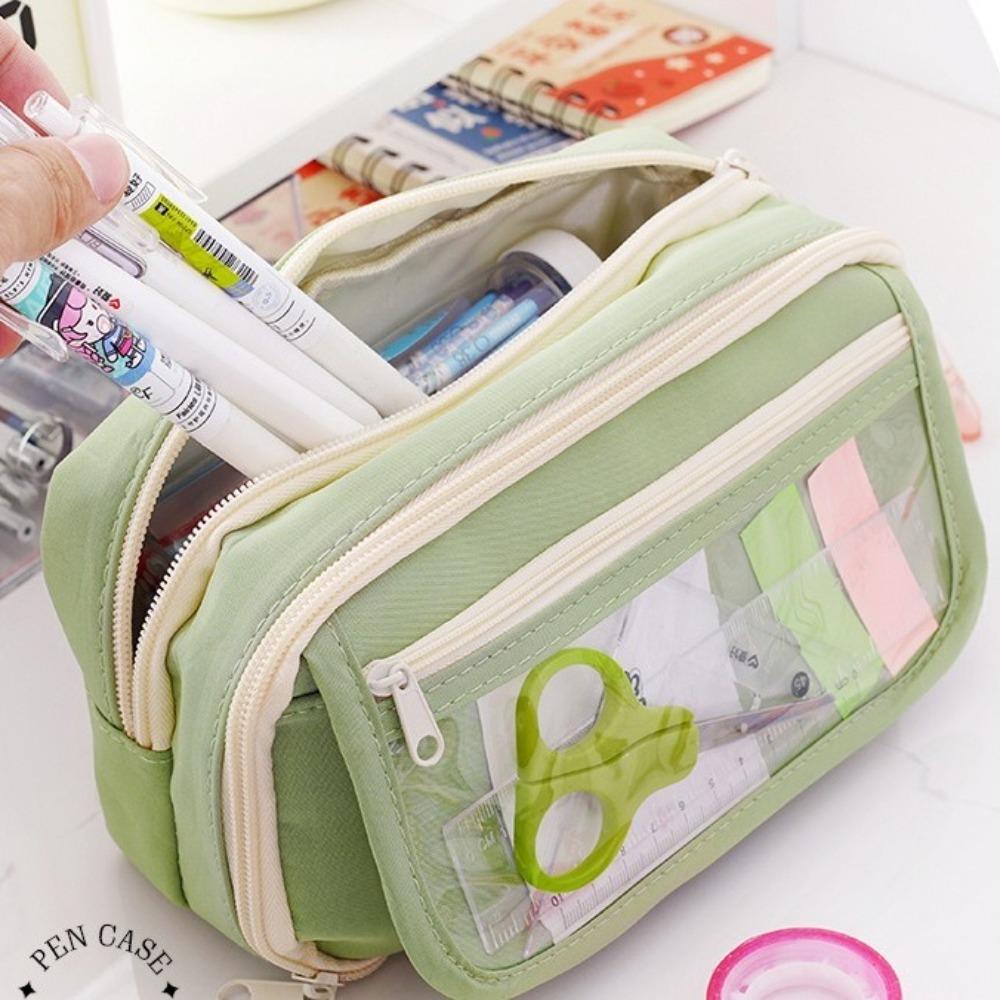 ПУ пенал большой вместимости органайзер для школьных канцелярских принадлежностей косметичка школьные офисные принадлежности