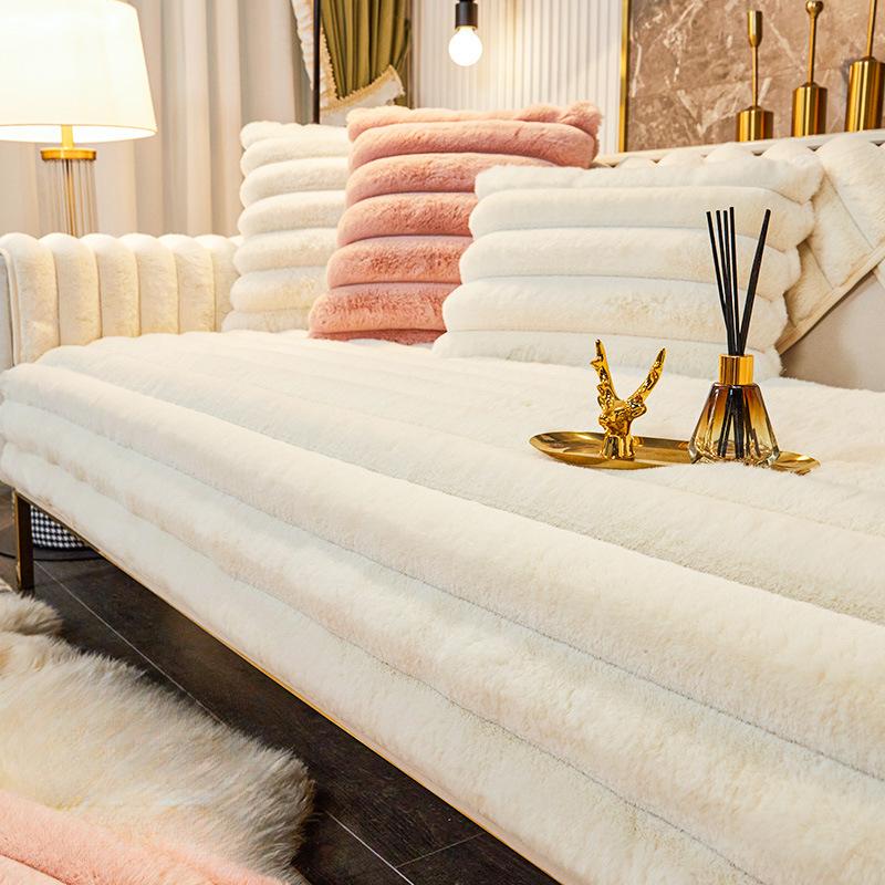 3D плюшевый коврик для дивана, зимний толстый чехол для дивана, универсальная теплая подушка, чехол для дивана, полотенце, Fundas De Sofa, пуховый меховой чехол для дивана, 3-местный