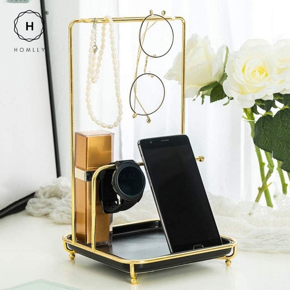 Homlly Marble Jewelry Cosmetic Organizer Display Stand