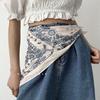 Cashew Flower Silk Scarf & Waist Cincher Belt for Women