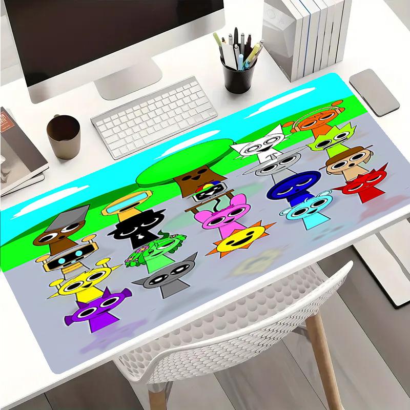 Sprunki Game2 Theme Premium Non-slip Mouse Pad with Stitched Edges,Durable Rubber Material,for Desktop & Gaming Great Gifts