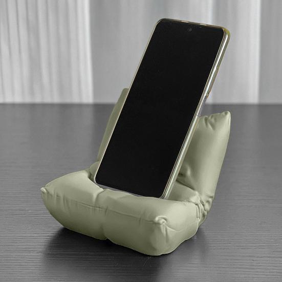 Подставка для телефона в форме подушки, напечатанная на 3D-принтере, портативный держатель для смартфона с гнездом для зарядки для домашнего офиса и путешествий
