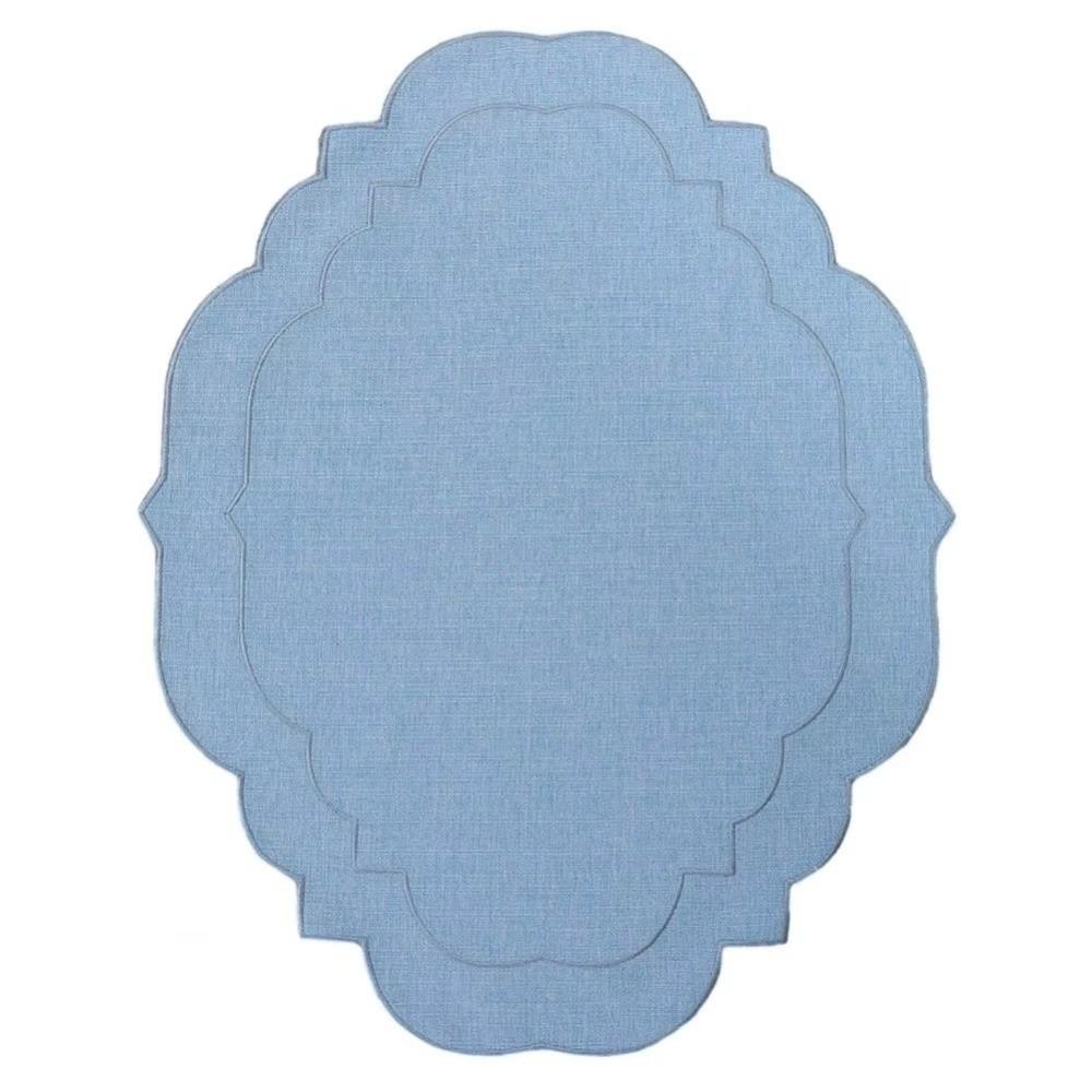 Irregular Linen Placemats Cotton Linen Table Placemats Embroidered Placemats Dining Room Use