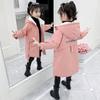 Girls Autumn and Winter Clothes Korean Style Children's Clothing Plus Velvet Coat Parka Coat