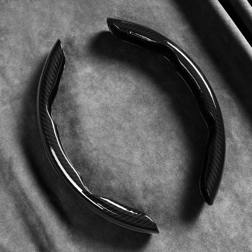 Laser Carbon Fiber textured Steering wheel covers, black laser carbon fiber 1 pair