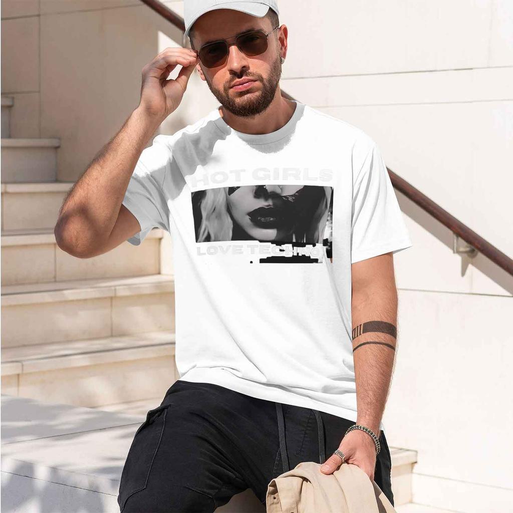 2026 New Love Techno Graphic Tee Unisex Short Sleeve Top For Rave Party All Seasons Fashion Tshirt