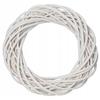WHITE WICKER WREATH 35 THICK WICKER