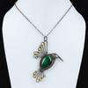 Малахитовый кулон, медная проволока, кулон, ювелирные изделия из натурального драгоценного камня, кулон ручной работы, медная проволока, ювелирные изделия, подвеска в виде птицы, подарок для женщин