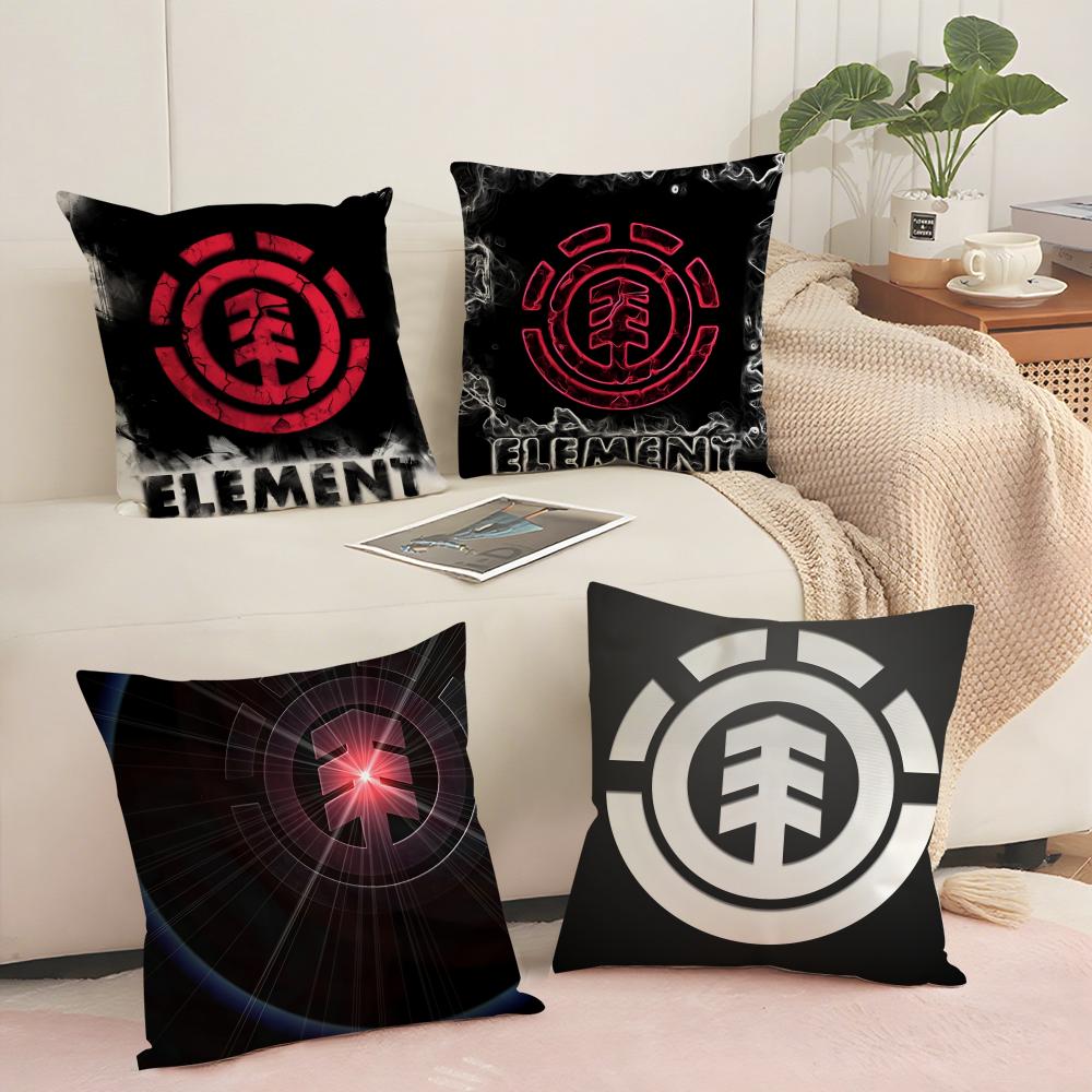Чехол на подушку E-Element с логотипом, шелковистый короткий плюш, наволочка для диванной подушки, скрытая молния, мягкий пылезащитный чехол для домашнего декора