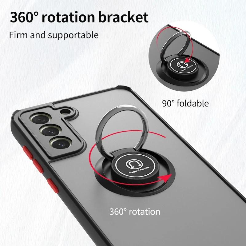Чехол Armor Matte Magnetic для Xiaomi Redmi Note 14 13 8 Pro Plus 12 Turbo 10 8T 5G Ring Holder Phone Cases Redmi 14C 13C Cover