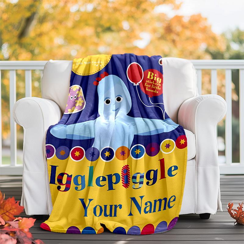 Customizable In the Night Garden Throw Blanket – Personalized Name, All-Season Cozy Snug Blanket, Machine Washable, Personalized Blanket