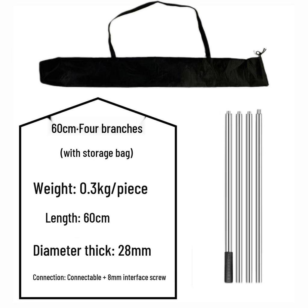 Утолщенная антискользящая нержавеющая телескопическая ручка для сачка для ловли крупной рыбы